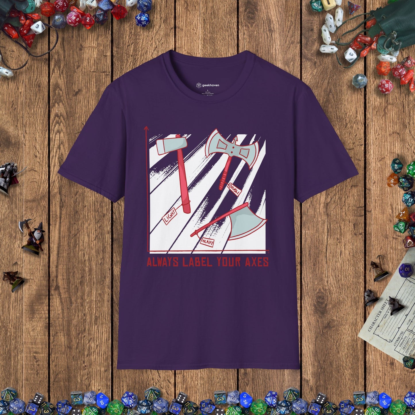 Label Your Axes Funny TTRPG T-Shirt