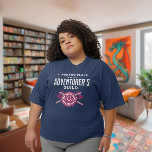 A Woman's Place is in the Adventurer's Guild Funny DnD T-shirt - Warrior Version Designed by GeekHaven