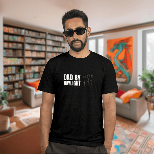 Dad by Daylight Funny Gamer T-shirt - 3 Kids Edition Designed by GeekHaven