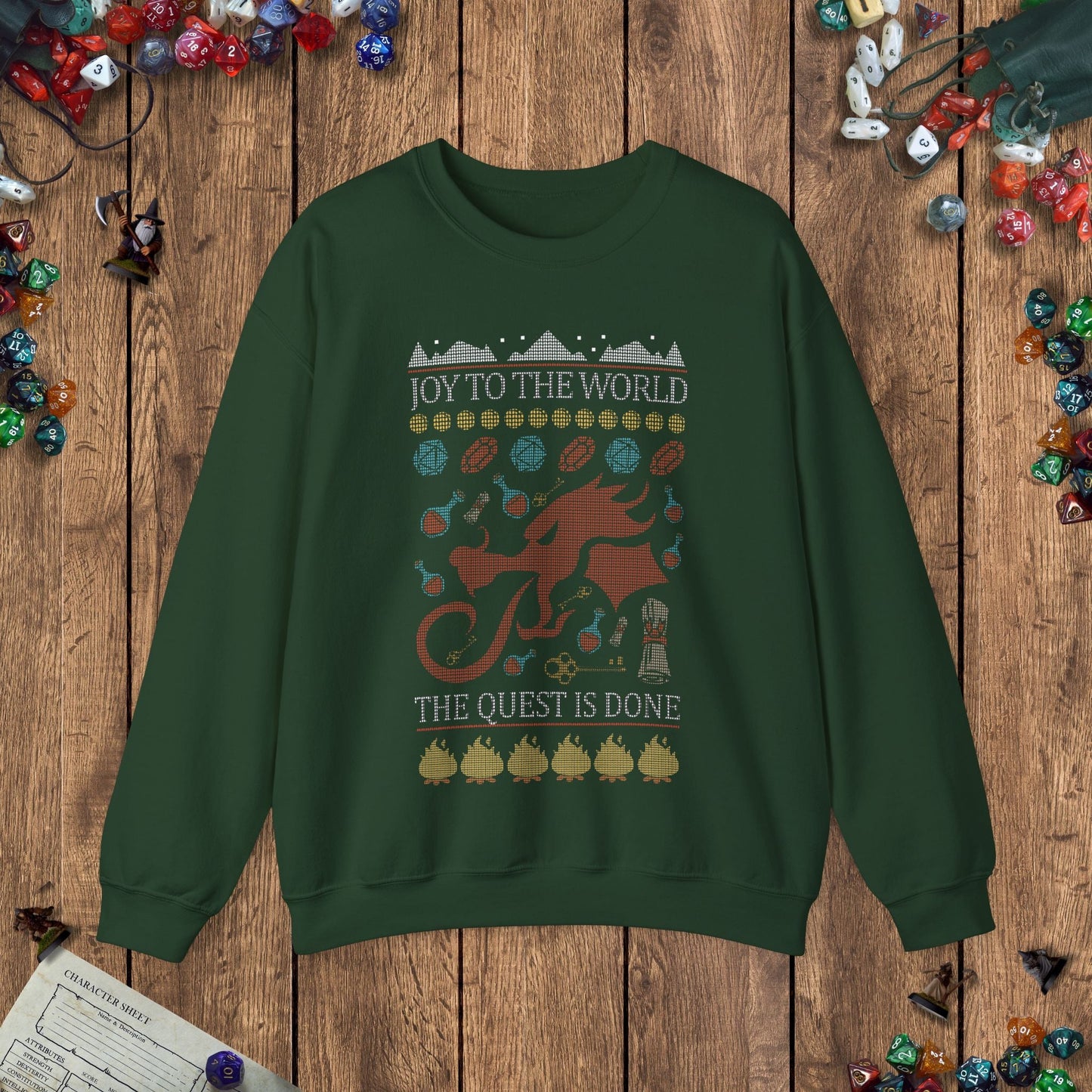 DnD Ugly Christmas Sweater Designed by GeekHaven