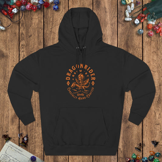 Dragonrider Brewery Funny DnD Fantasy Hoodie Designed by GeekHaven