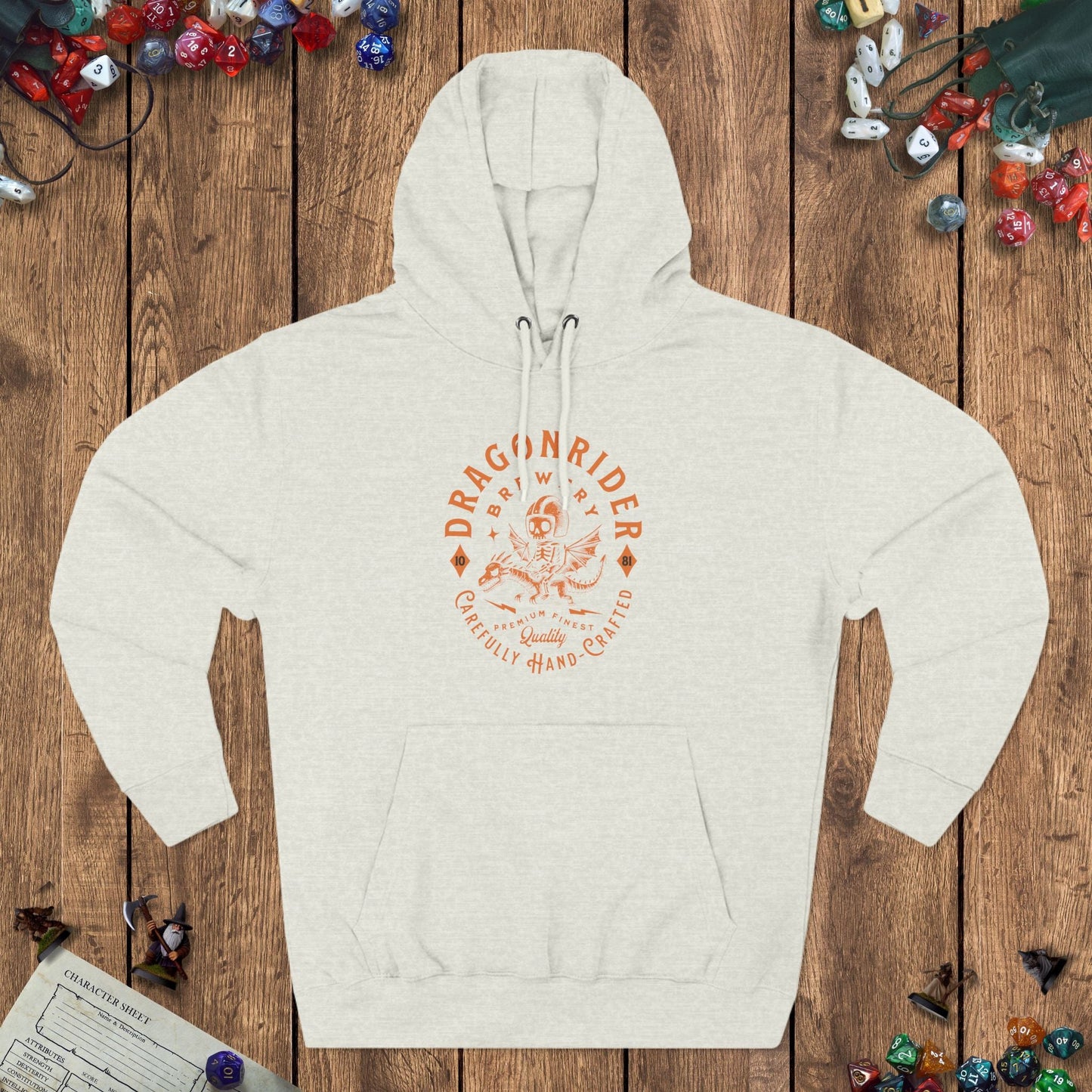 Dragonrider Brewery Funny DnD Fantasy Hoodie Designed by GeekHaven