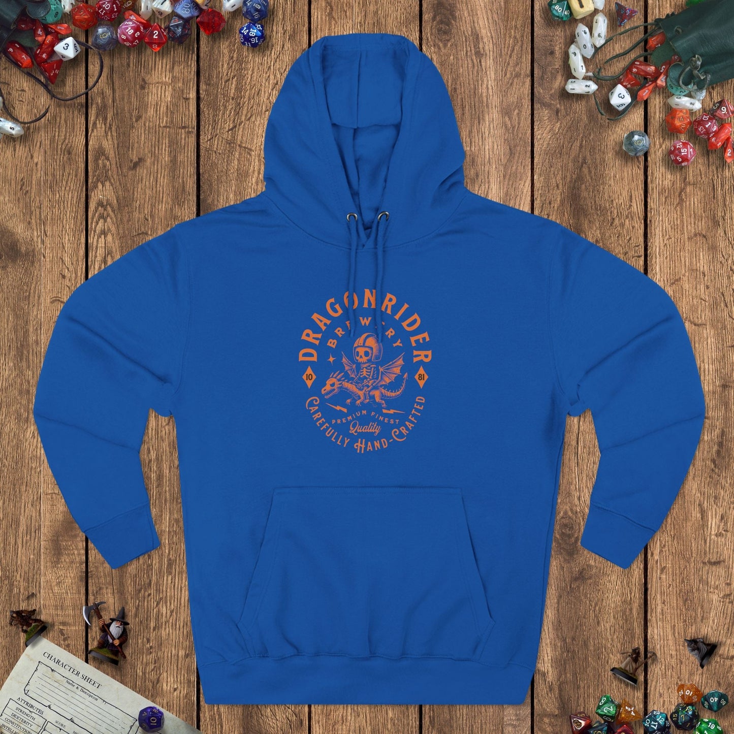 Dragonrider Brewery Funny DnD Fantasy Hoodie Designed by GeekHaven
