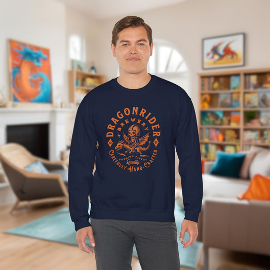 Dragonrider Brewery Funny Fantasy DnD Sweatshirt Designed by GeekHaven