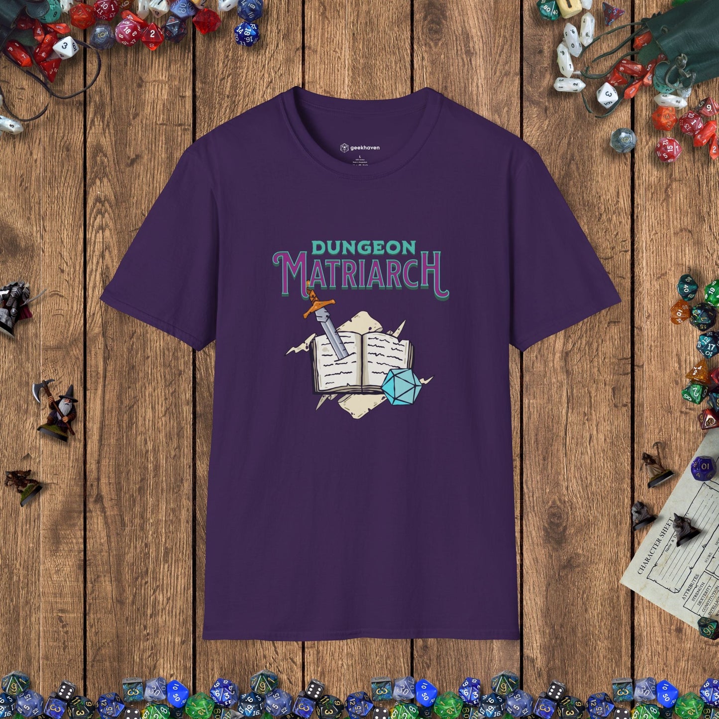 Dungeon Matriarch Funny DnD T-shirt Designed by GeekHaven