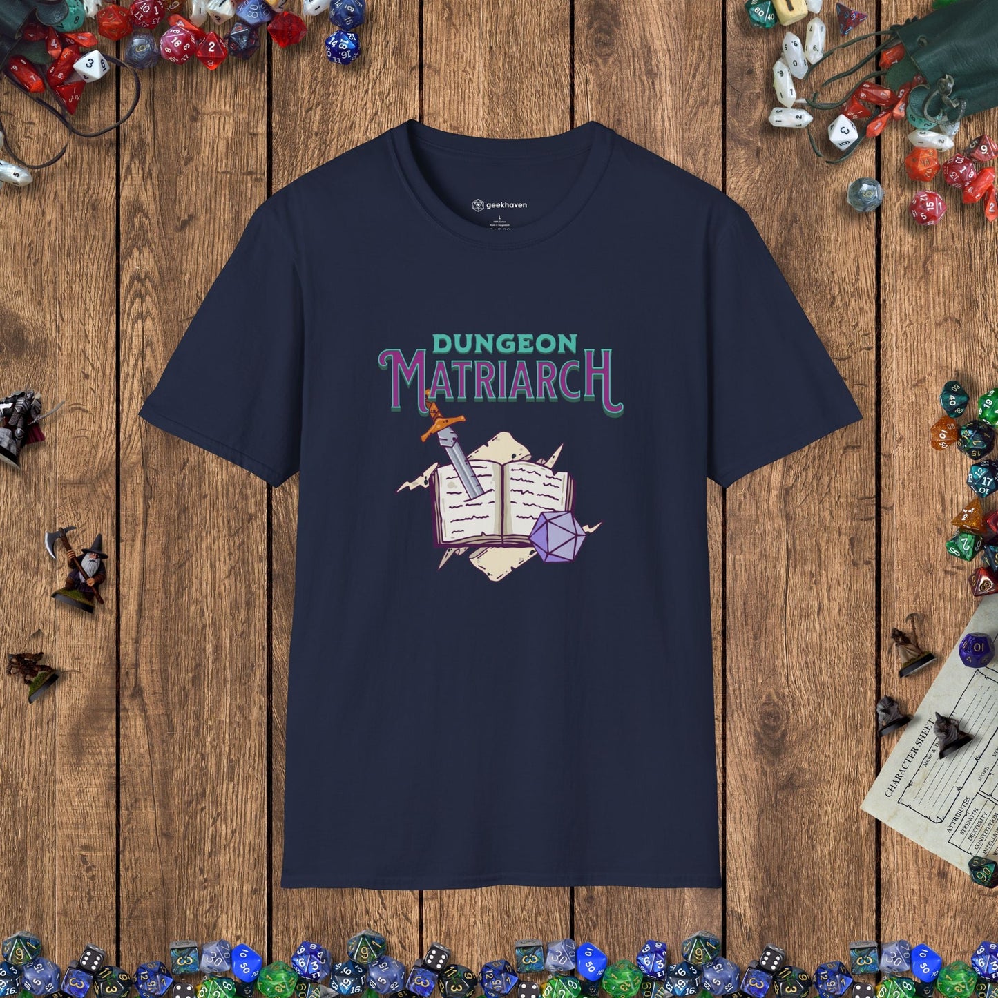 Dungeon Matriarch Funny DnD T-shirt Designed by GeekHaven
