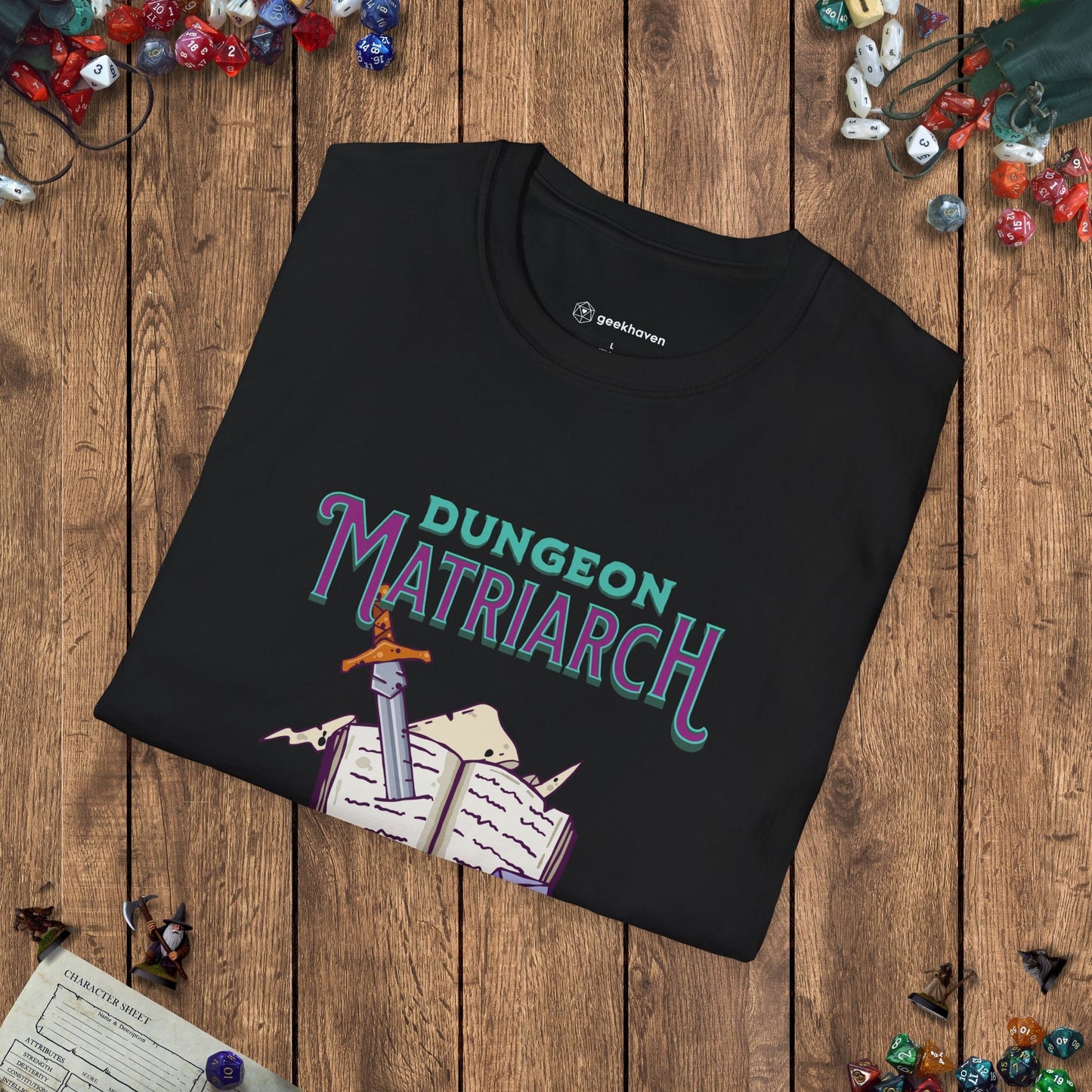 Dungeon Matriarch Funny DnD T-shirt Designed by GeekHaven
