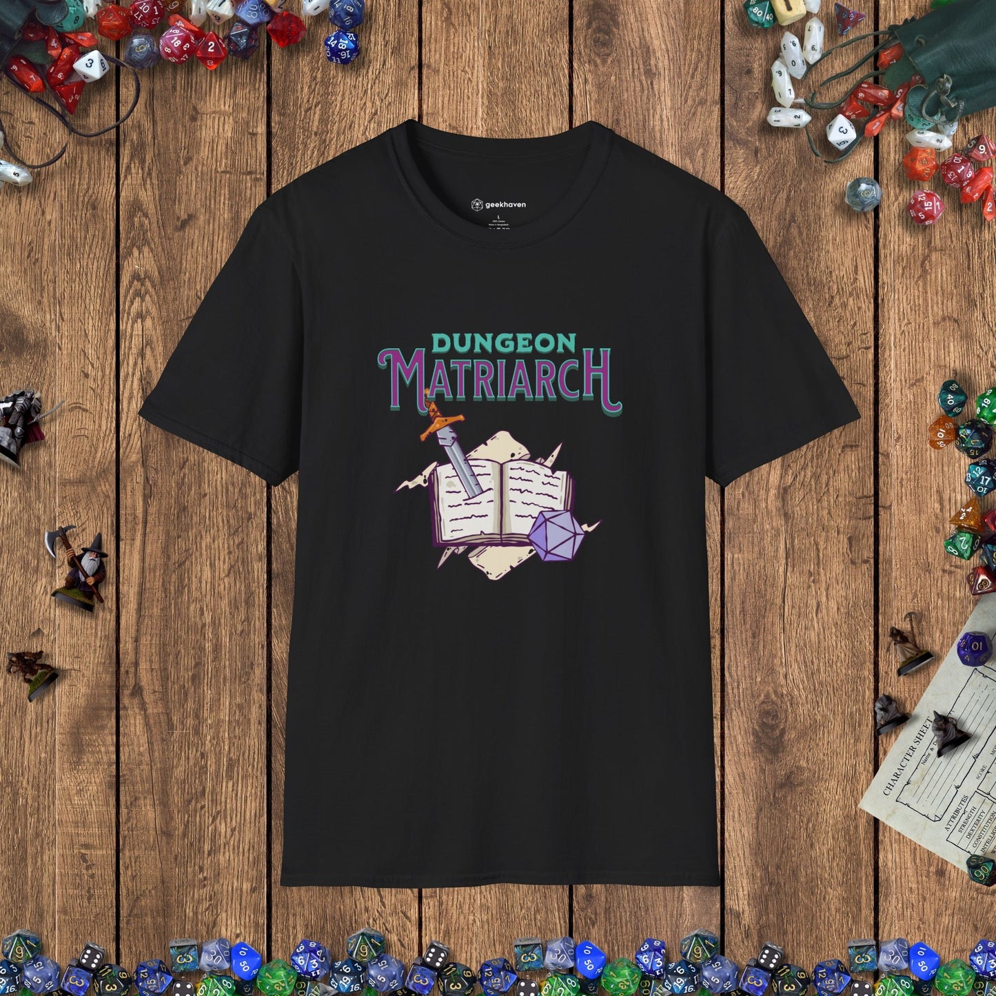 Dungeon Matriarch Funny DnD T-shirt Designed by GeekHaven