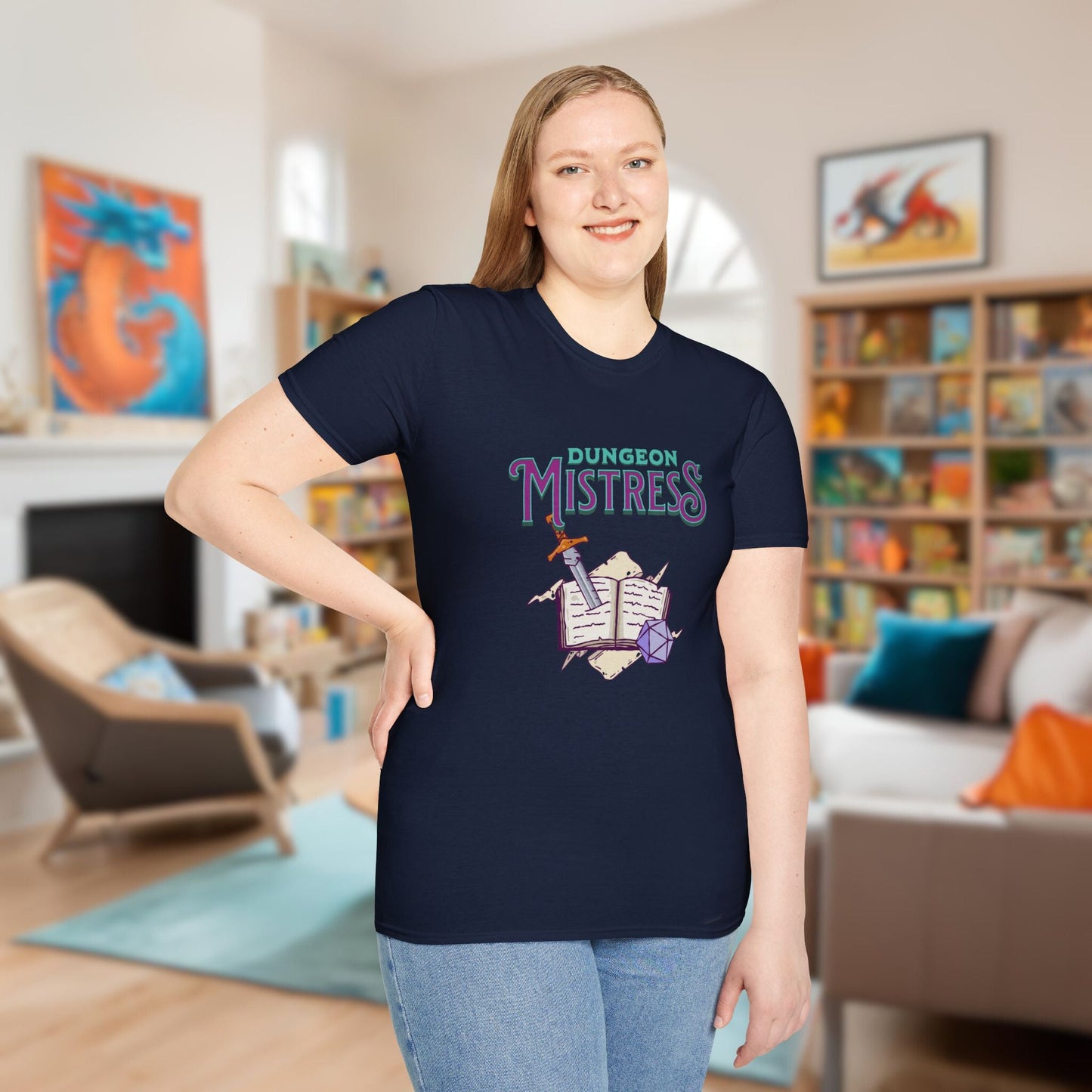 Dungeon Mistress Funny DnD T-shirt Designed by GeekHaven