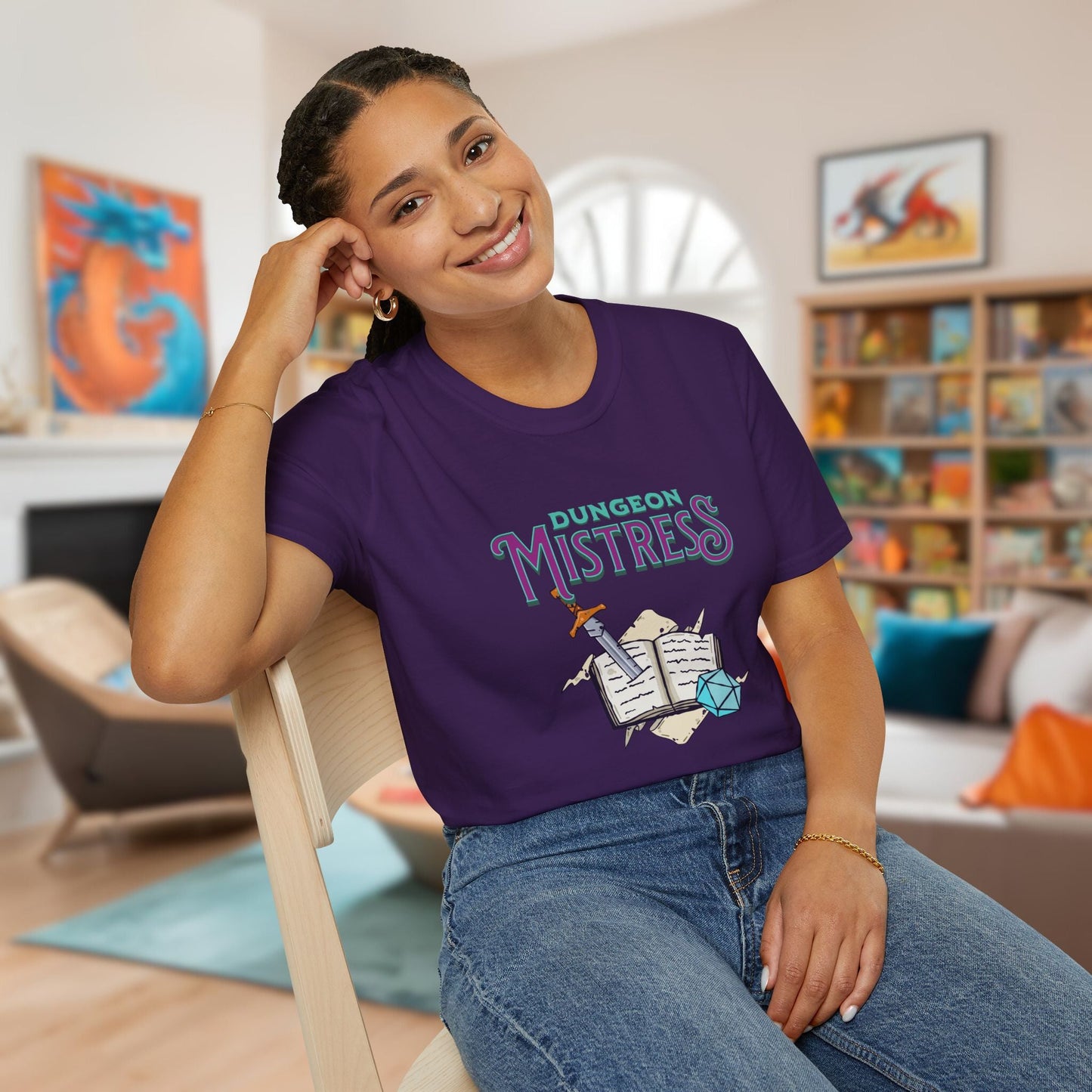 Dungeon Mistress Funny DnD T-shirt Designed by GeekHaven