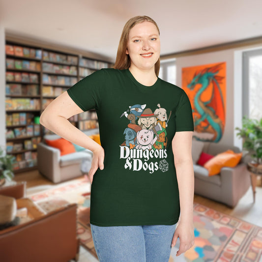 Dungeons & Dogs Funny DnD T-Shirt Designed by GeekHaven