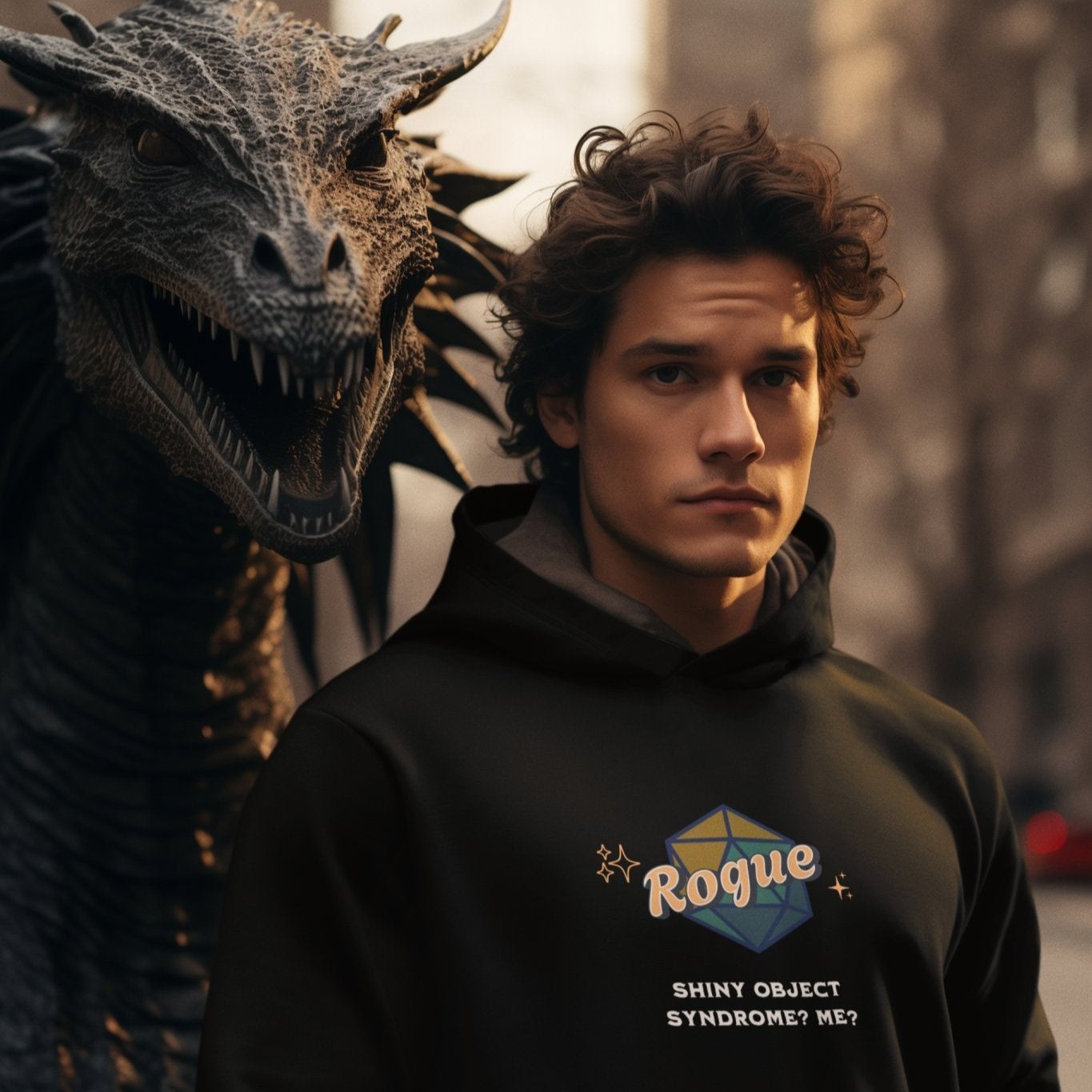 Funny D&D Hoodie - The Rogue Designed by GeekHaven