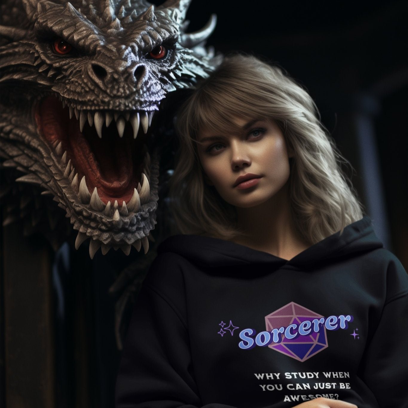 Funny D&D Hoodie - The Sorcerer Designed by GeekHaven