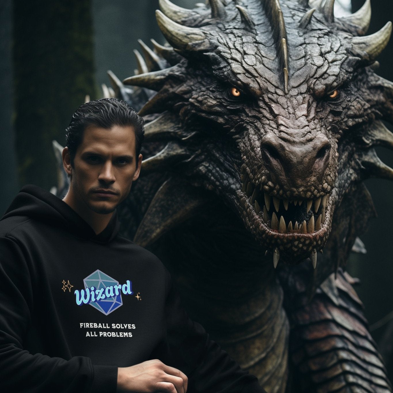 Funny D&D Hoodie - The Wizard Designed by GeekHaven
