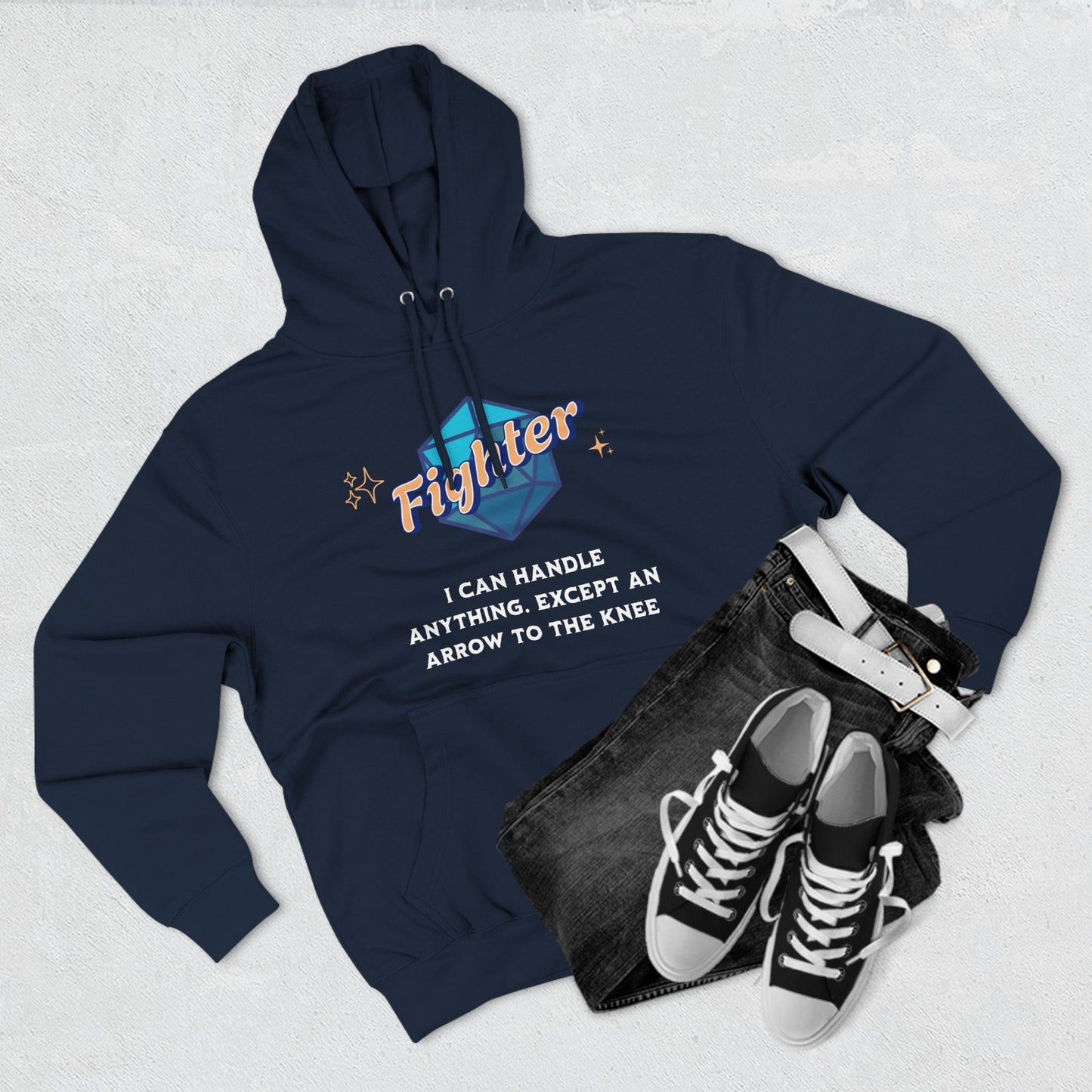 Funny DnD Hoodie - The Fighter Designed by GeekHaven
