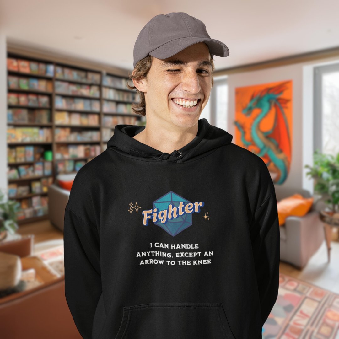 Funny DnD Hoodie - The Fighter Designed by GeekHaven
