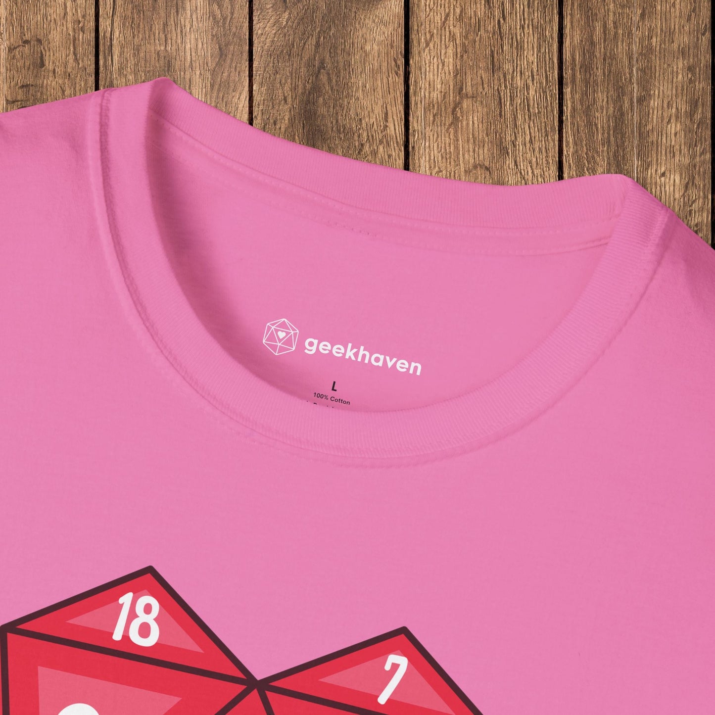 Heart - shaped D20 D&D T-shirt Designed by GeekHaven