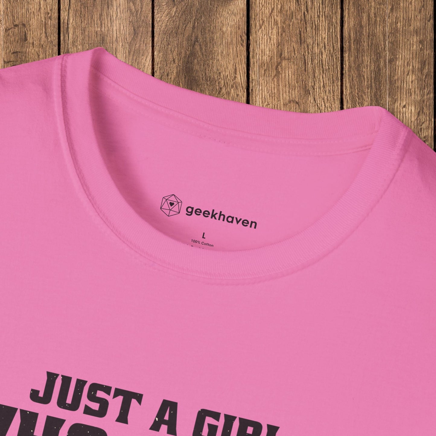 Just a Girl Who Loves Axes and Mead T-Shirt Designed by GeekHaven