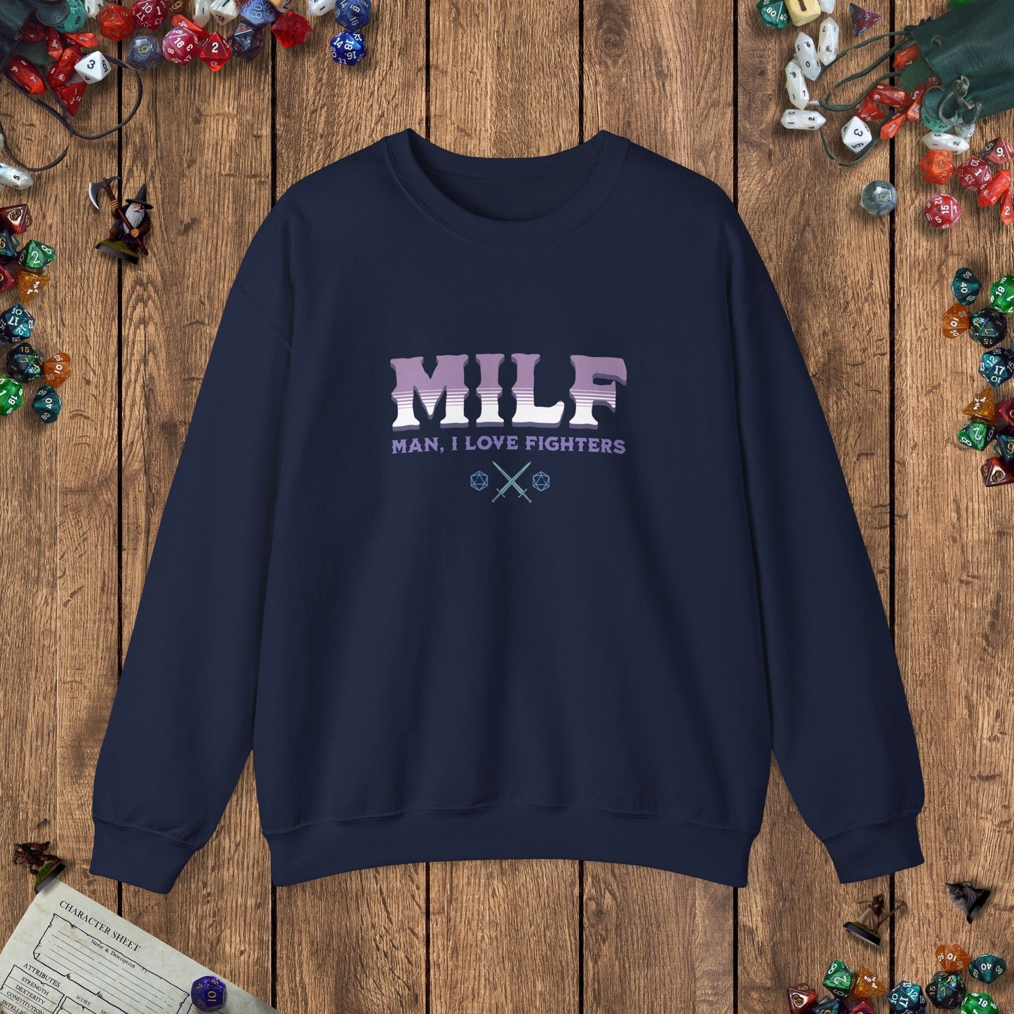 MILF Fighters Funny DnD Sweater Designed by GeekHaven