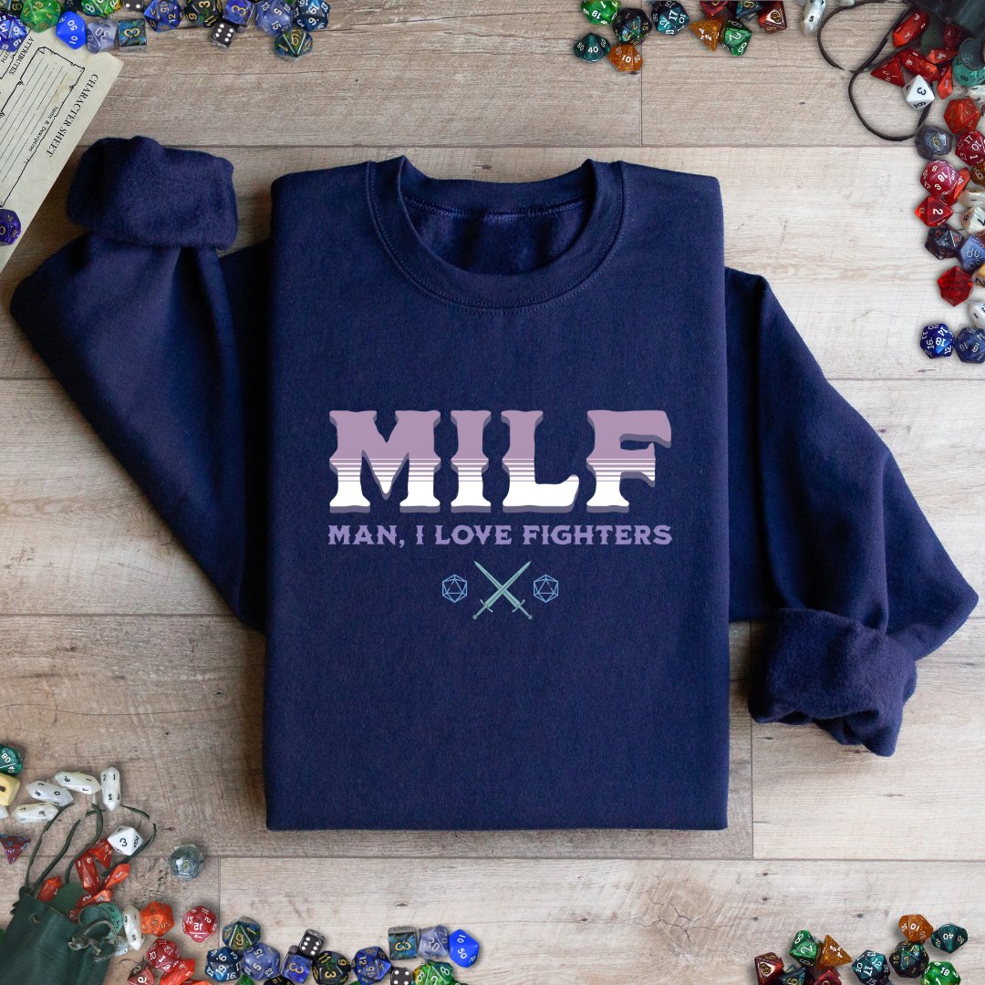 MILF Fighters Funny DnD Sweater Designed by GeekHaven