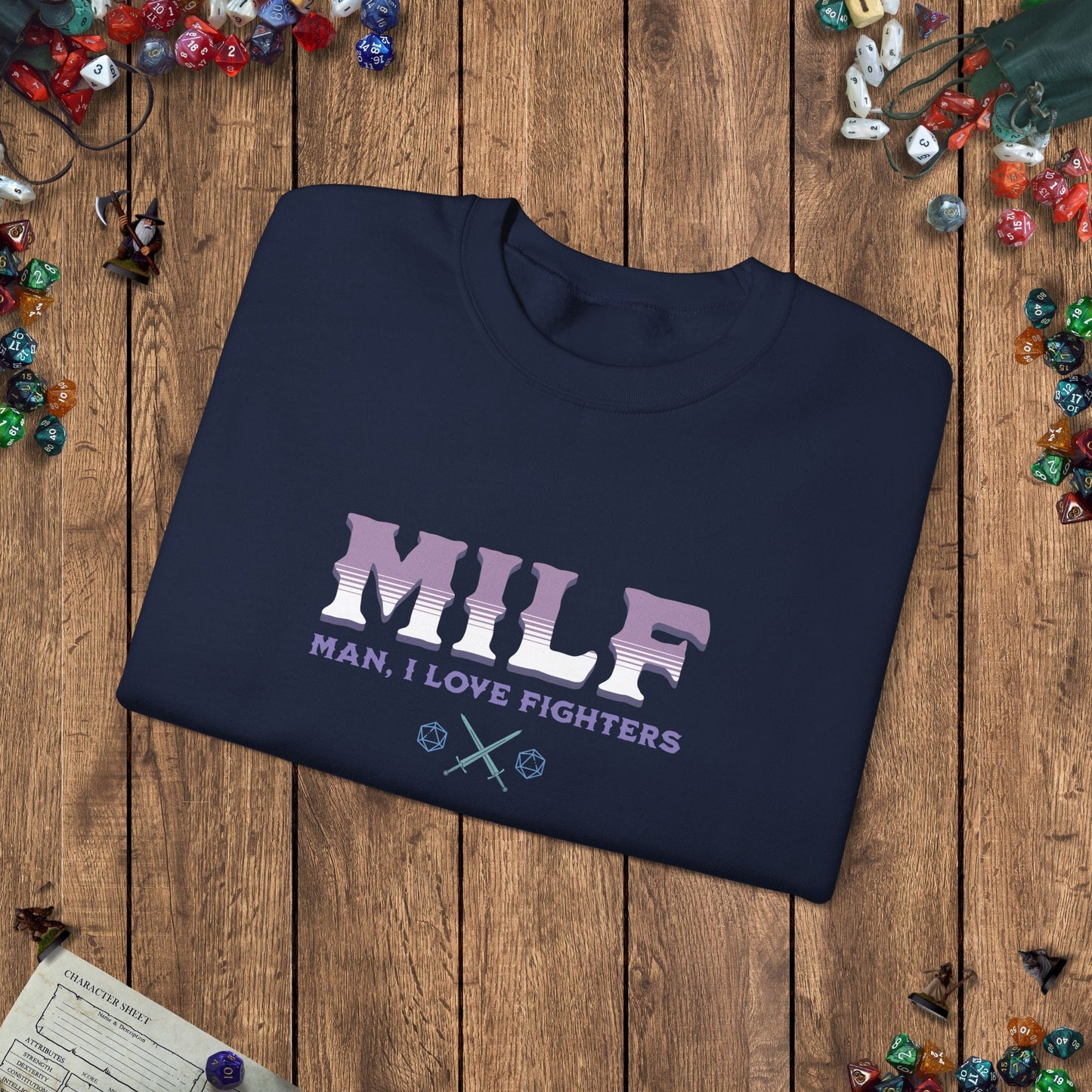 MILF Fighters Funny DnD Sweater Designed by GeekHaven