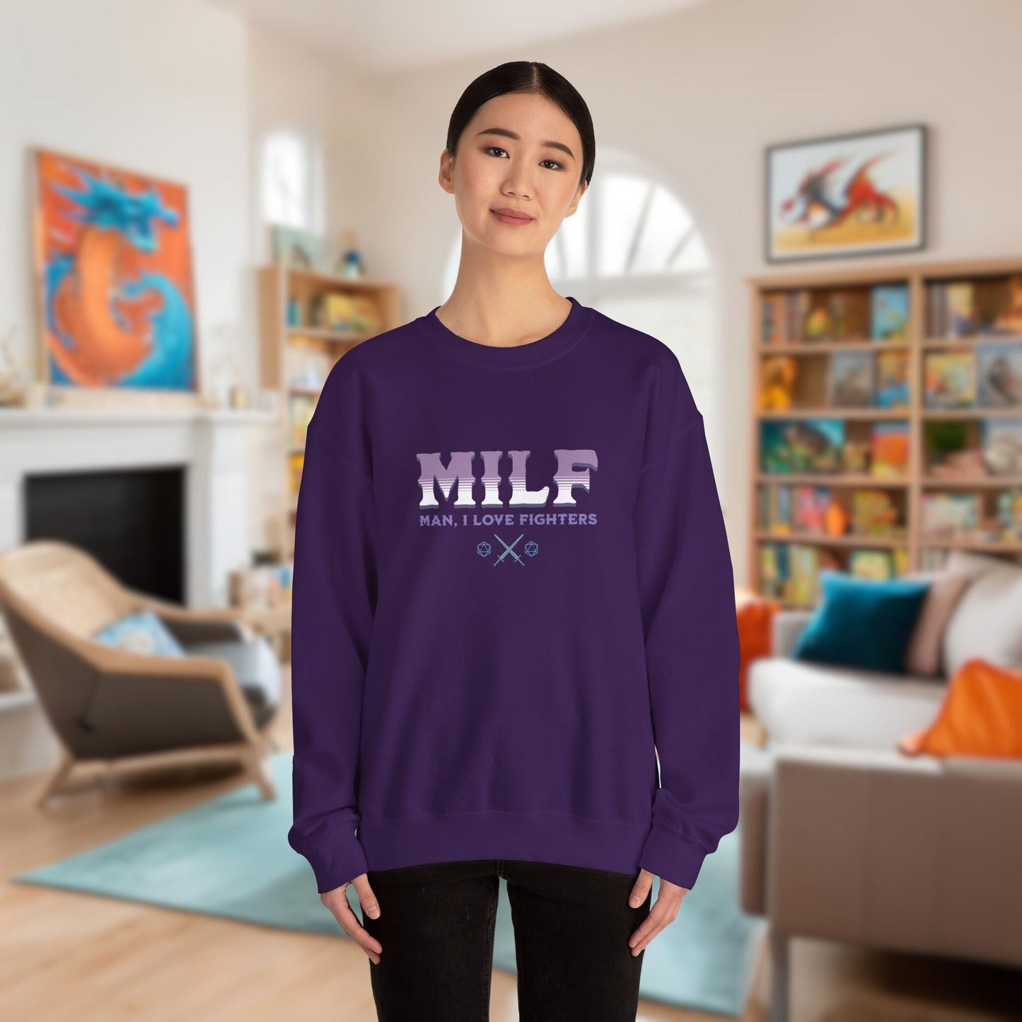 MILF Fighters Funny DnD Sweater Designed by GeekHaven