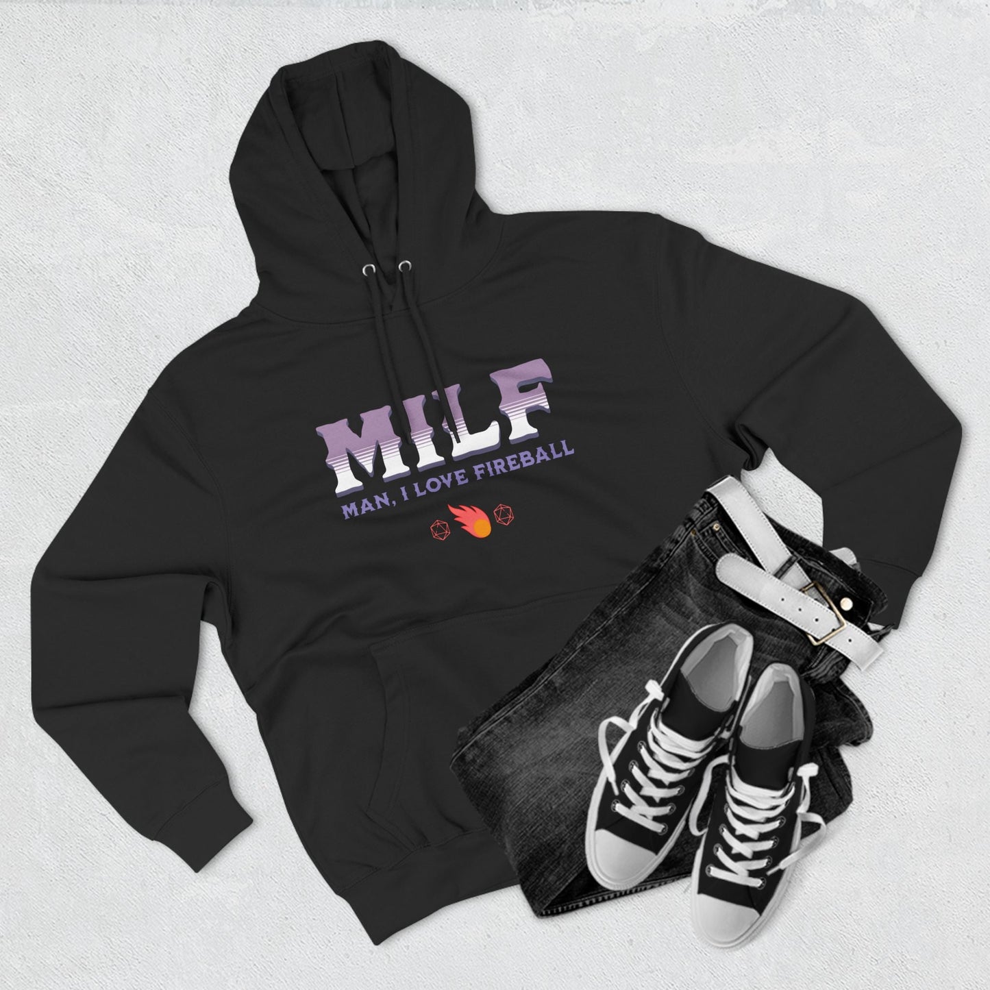 MILF Fireball Funny DnD Hoodie Designed by GeekHaven