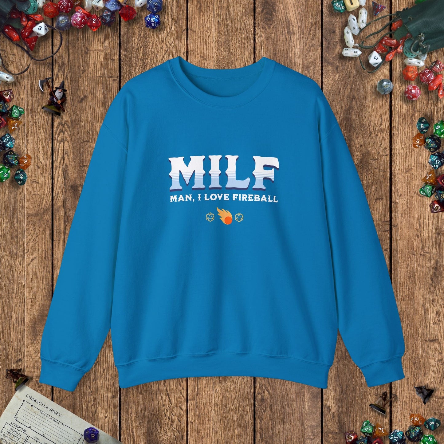 MILF Fireball Funny DnD Sweater Designed by GeekHaven