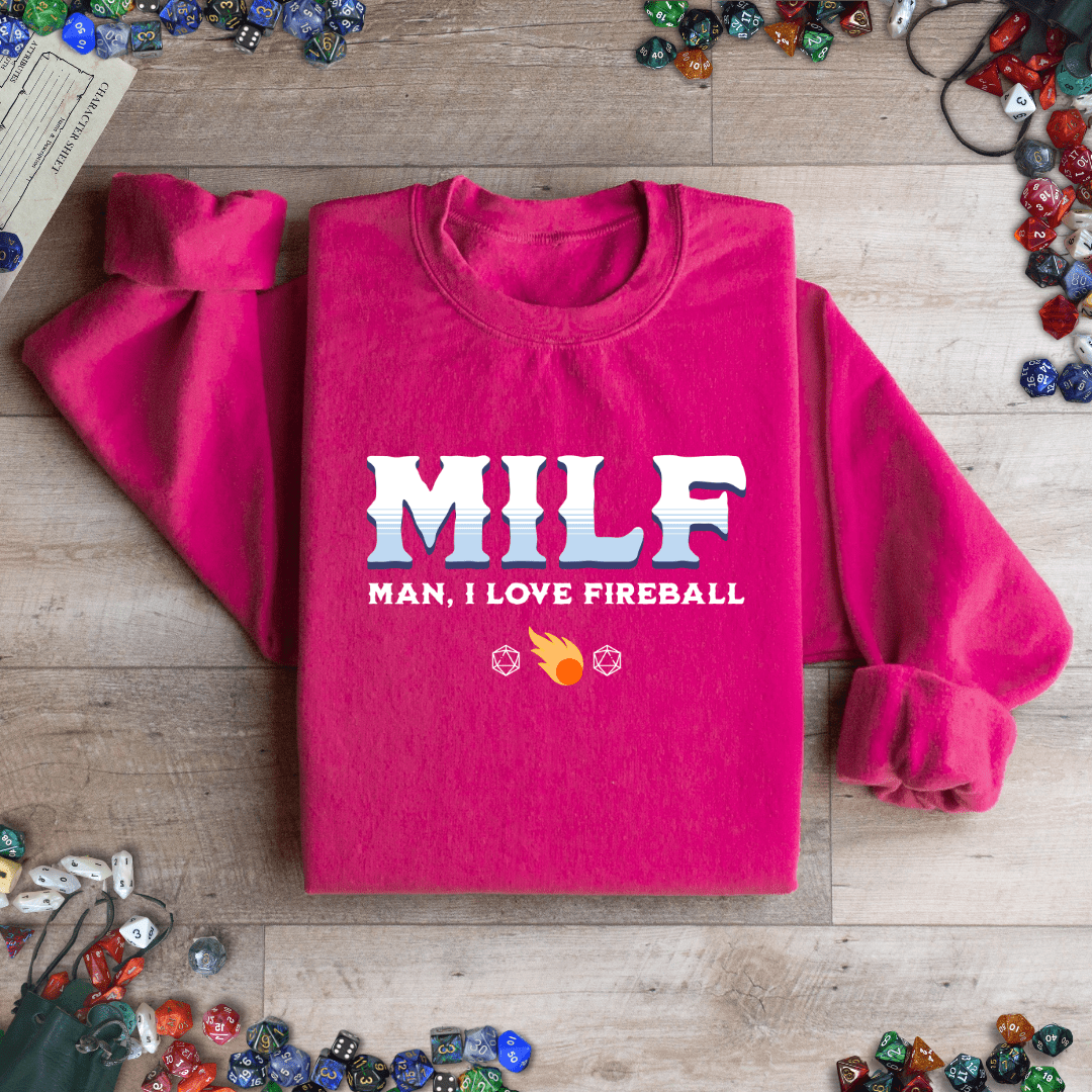MILF Fireball Funny DnD Sweater Designed by GeekHaven