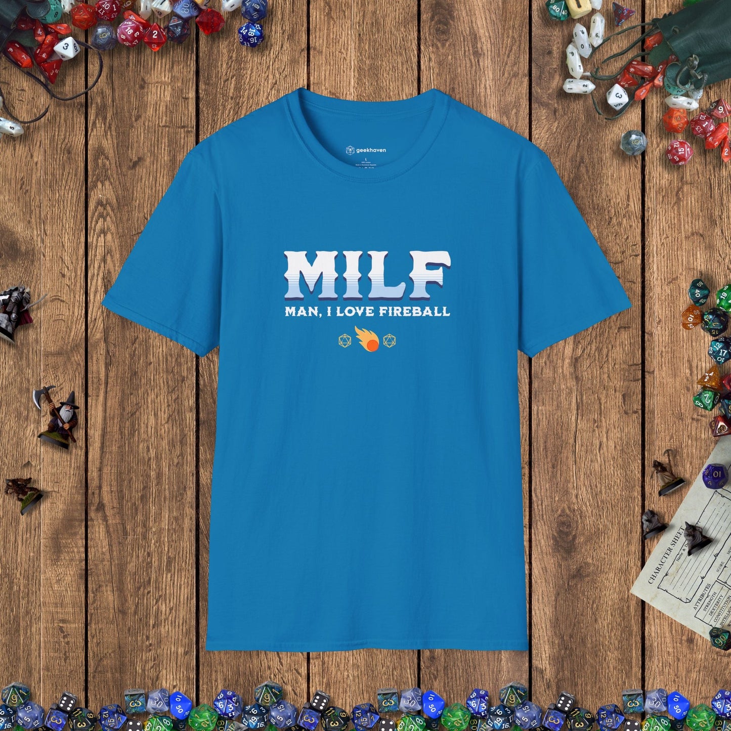 MILF Fireball Funny DnD Women's T-Shirt Designed by GeekHaven