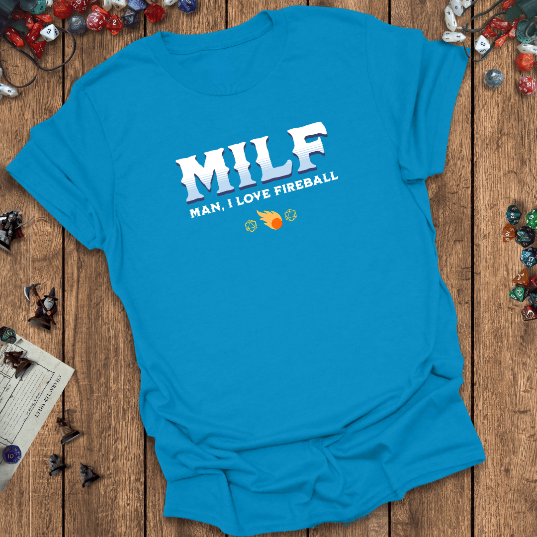 MILF Fireball Funny DnD Women's T-Shirt Designed by GeekHaven