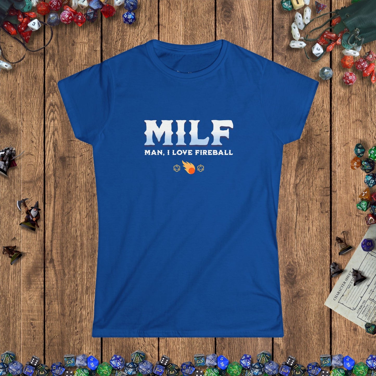 MILF Fireball Funny Women's T-Shirt Designed by GeekHaven
