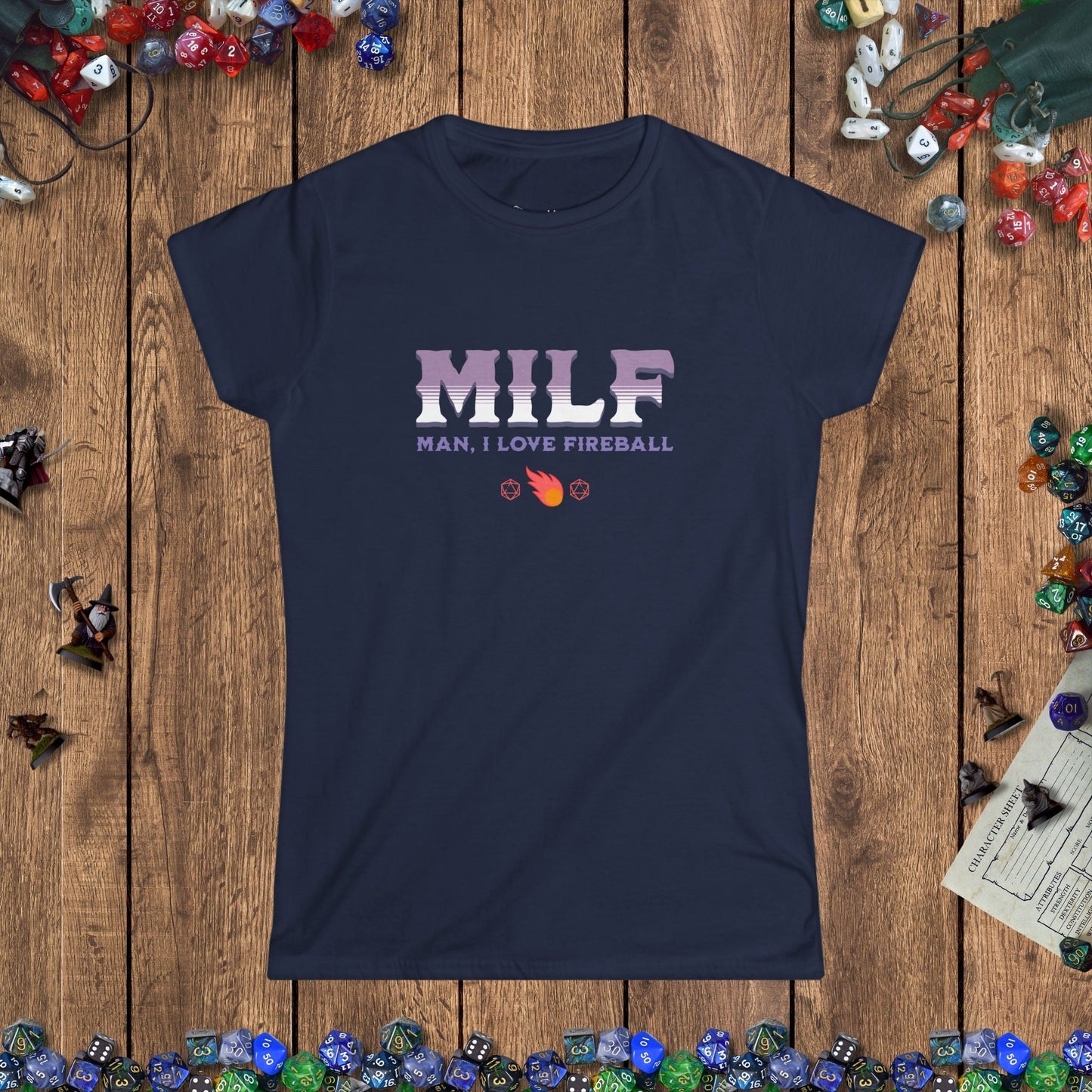 MILF Fireball Funny Women's T-Shirt Designed by GeekHaven