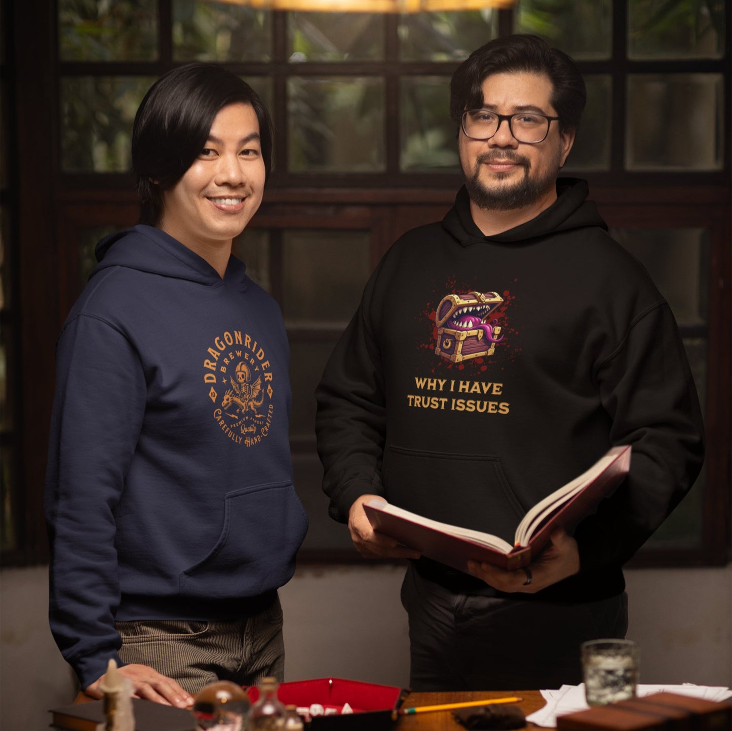 Mimic Trust Issues Funny DnD Hoodie Designed by GeekHaven
