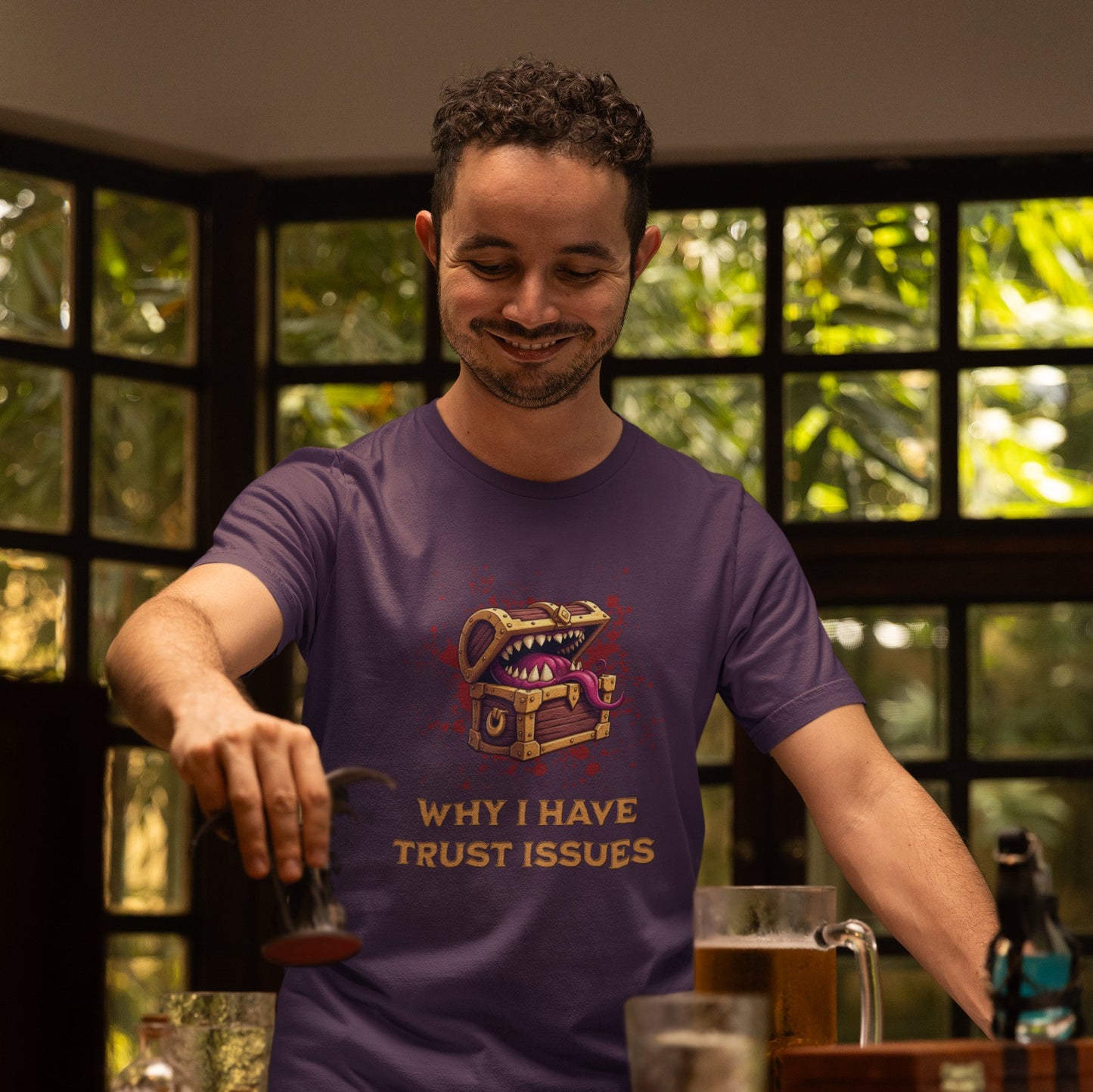 Mimic Trust Issues Funny DnD T-Shirt Designed by GeekHaven