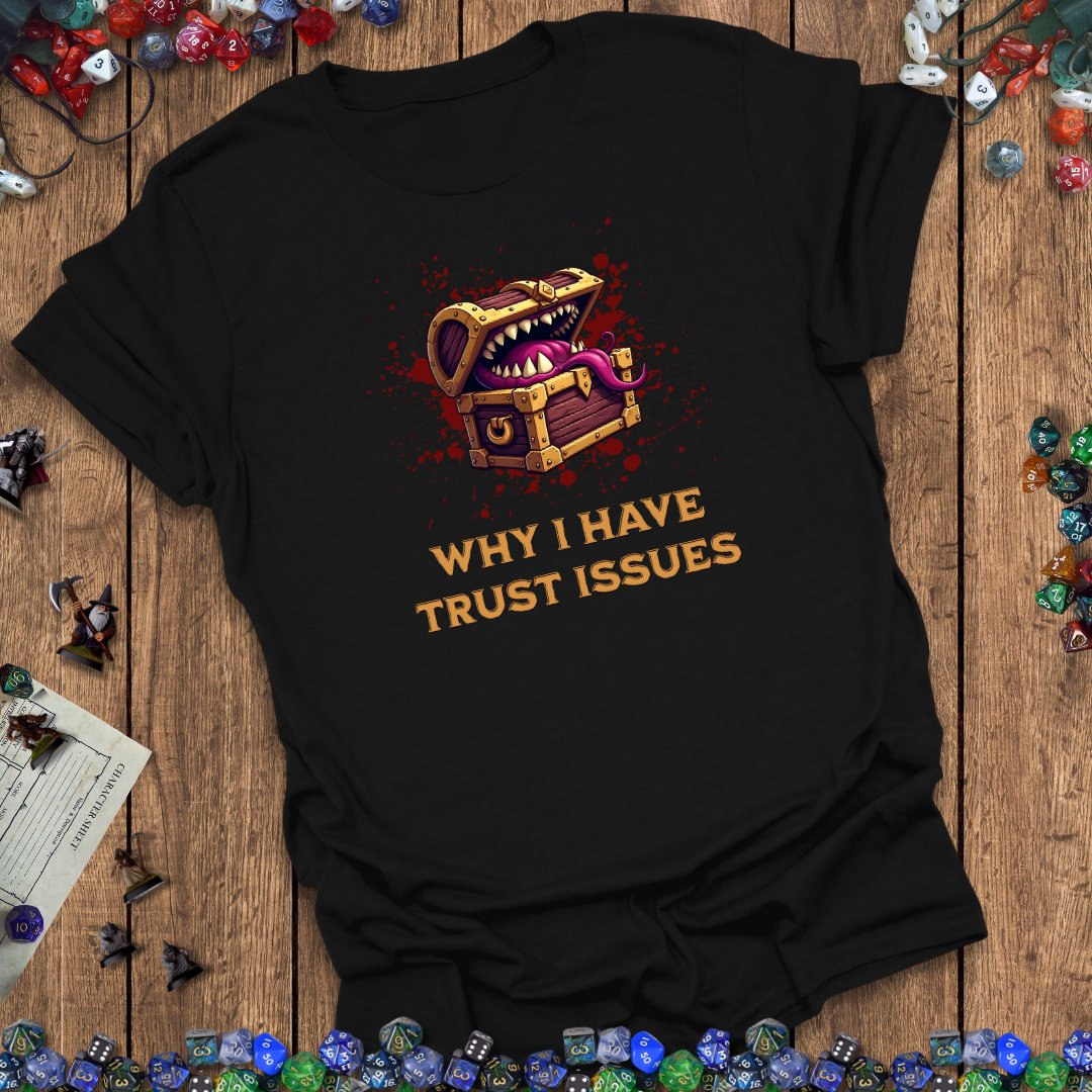 Mimic Trust Issues Funny DnD T-Shirt Designed by GeekHaven