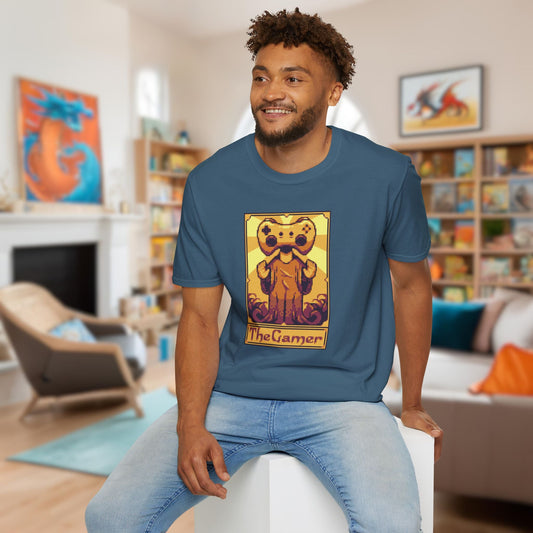 The Gamer Funny Tarot Card T-Shirt Designed by GeekHaven