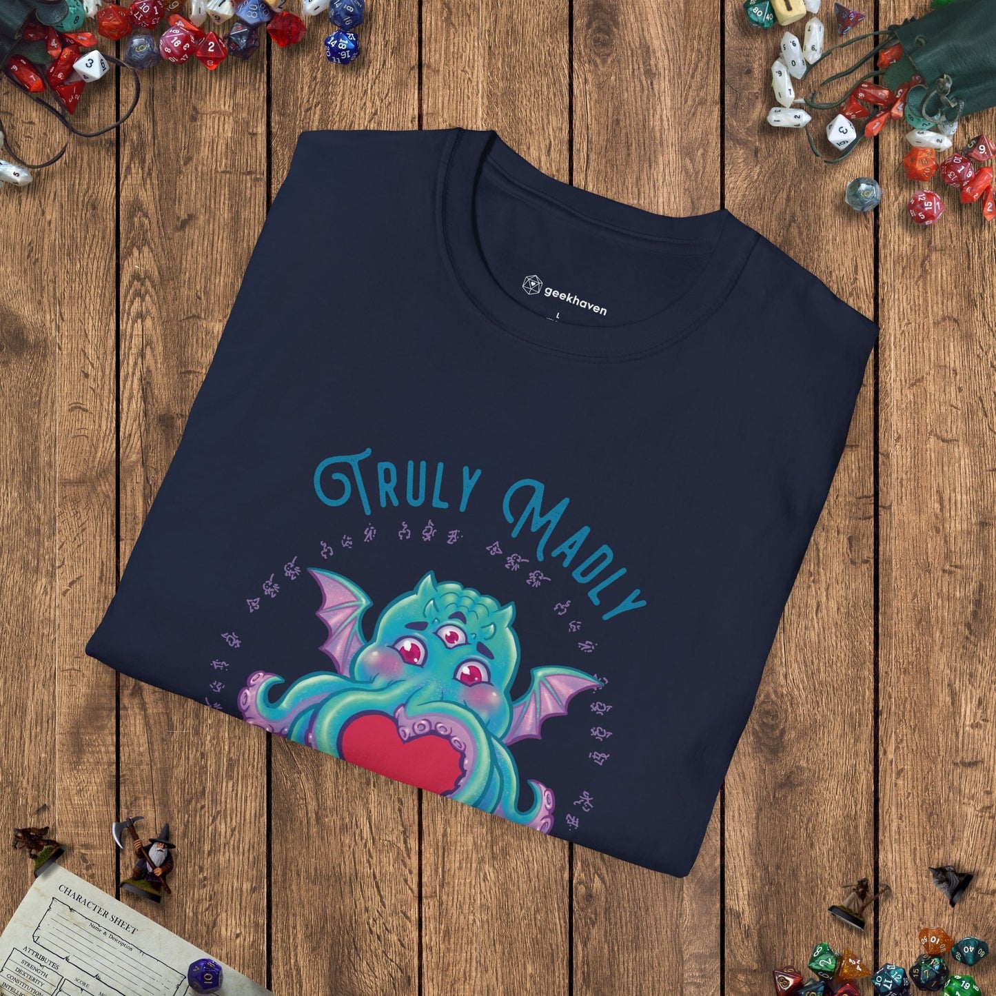Truly Madly Deeply Eldritch Funny Cthulhu T-Shirt Designed by GeekHaven
