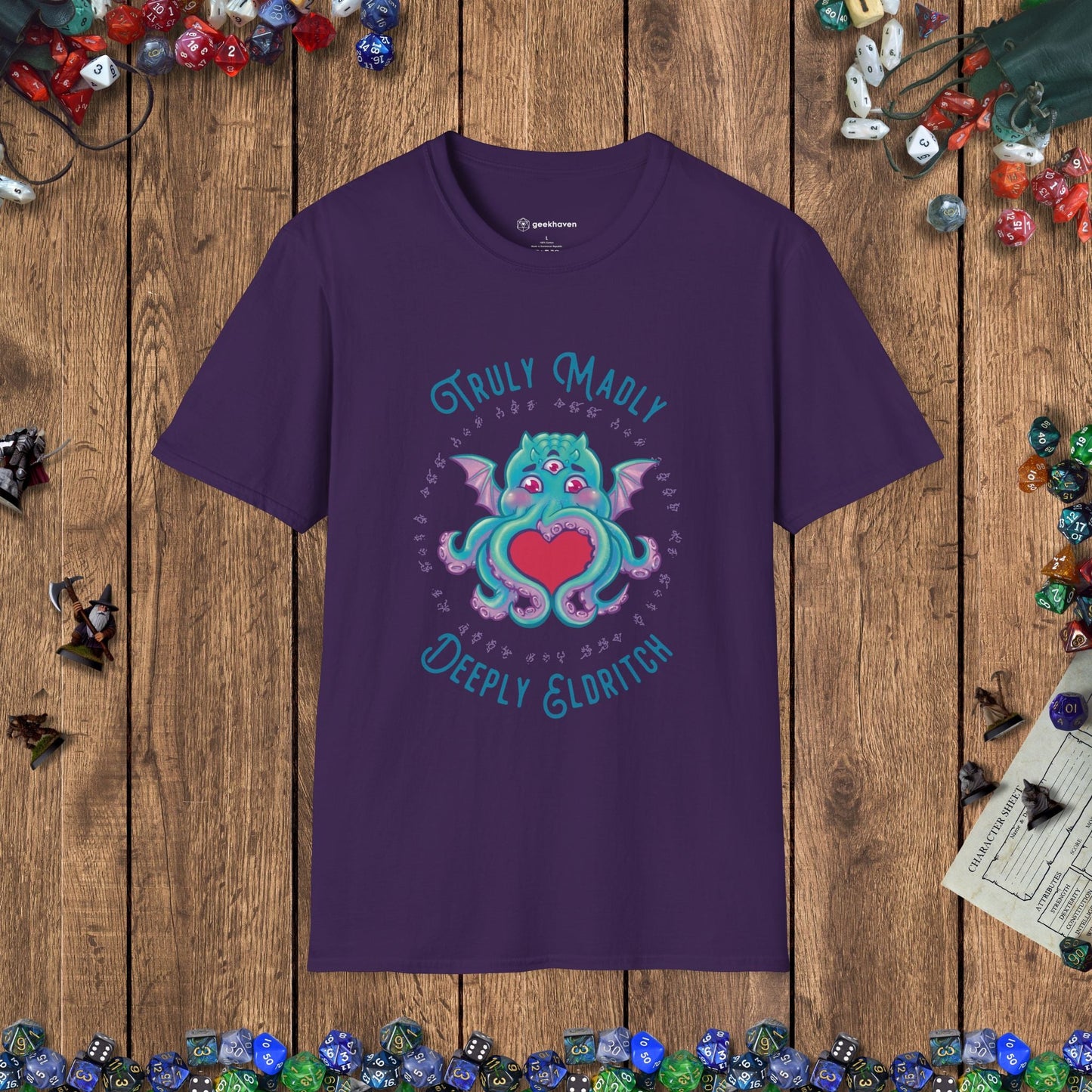 Truly Madly Deeply Eldritch Funny Cthulhu T-Shirt Designed by GeekHaven