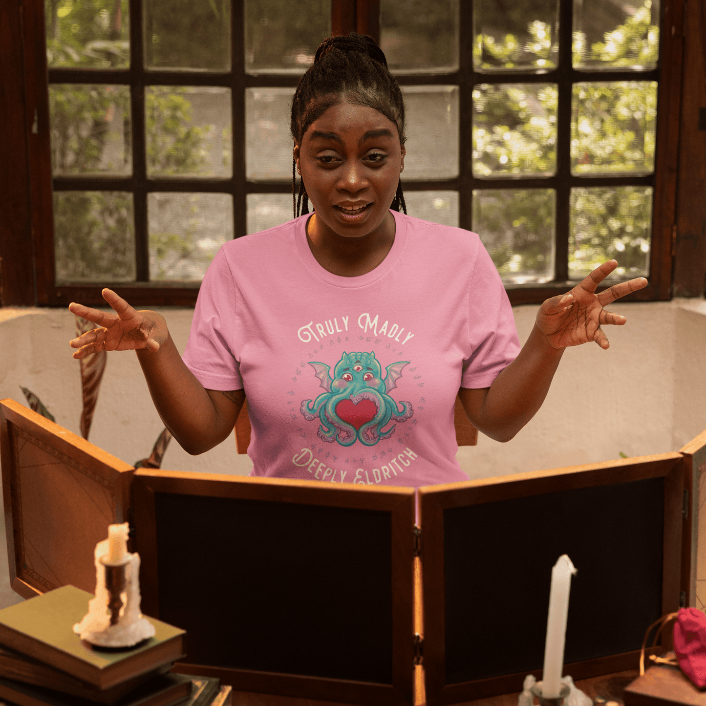 Truly Madly Deeply Eldritch Funny Cthulhu T-Shirt Designed by GeekHaven