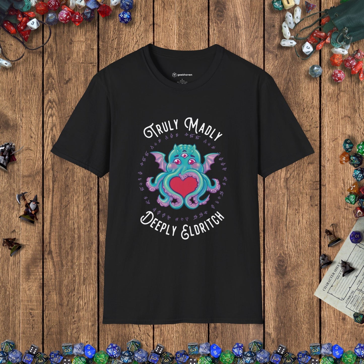 Truly Madly Deeply Eldritch Funny Cthulhu T-Shirt Designed by GeekHaven
