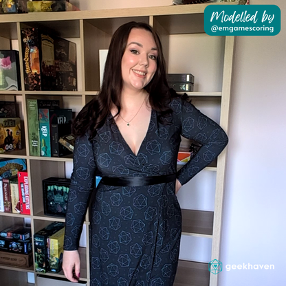 Celestial D20s Wrap Dress