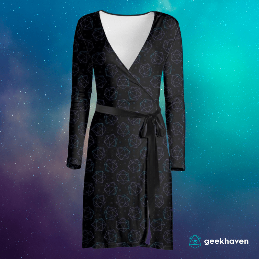 Celestial D20s Wrap Dress Designed by GeekHaven
