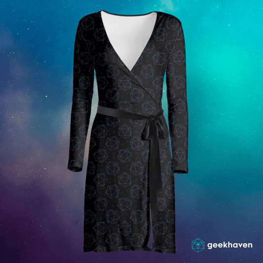 Celestial D20s Wrap Dress Designed by GeekHaven