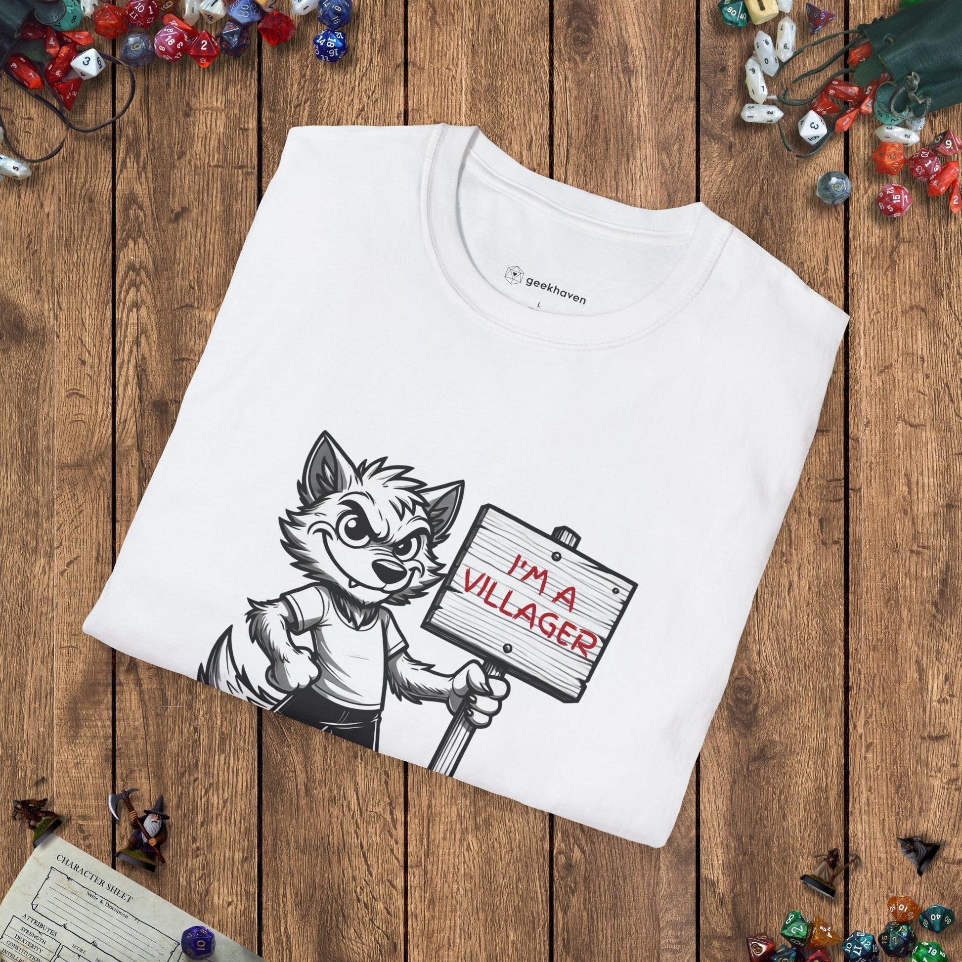 Cute Ultimate Werewolf Game Funny T-Shirt Designed by GeekHaven