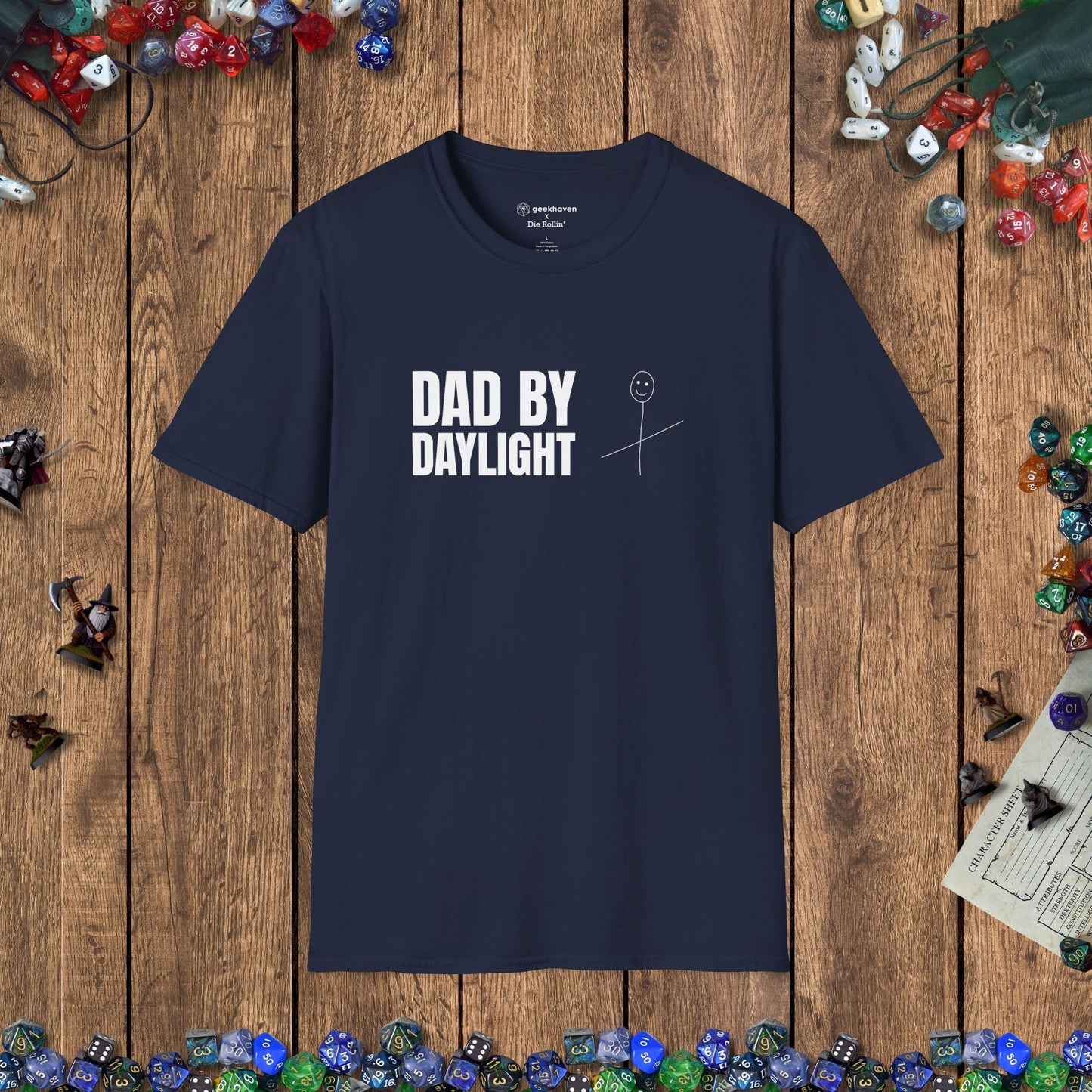 Dad by Daylight Funny Gamer T-shirt - 1 Kid Edition Designed by GeekHaven