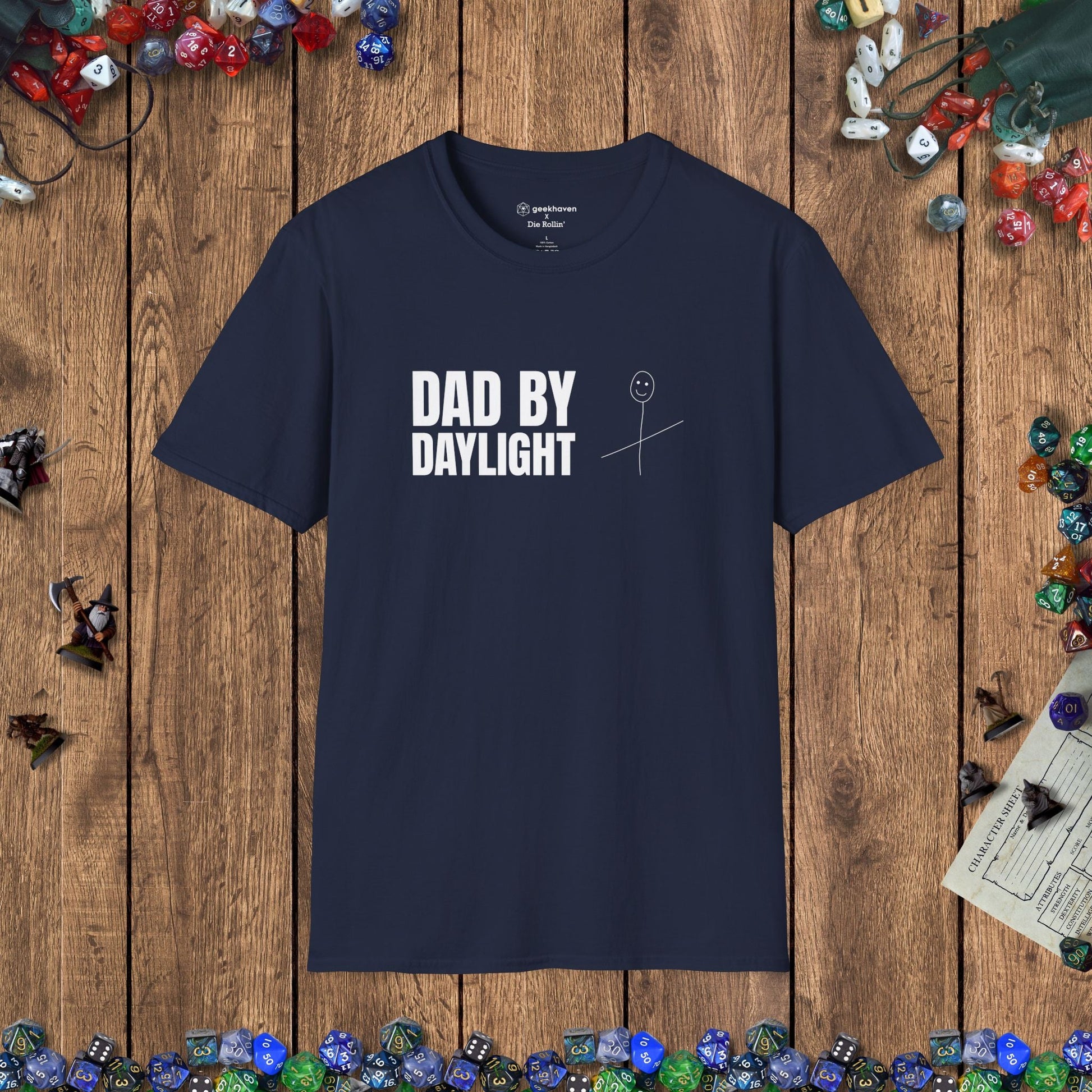 Dad by Daylight Funny Gamer T-shirt - 1 Kid Edition Designed by GeekHaven