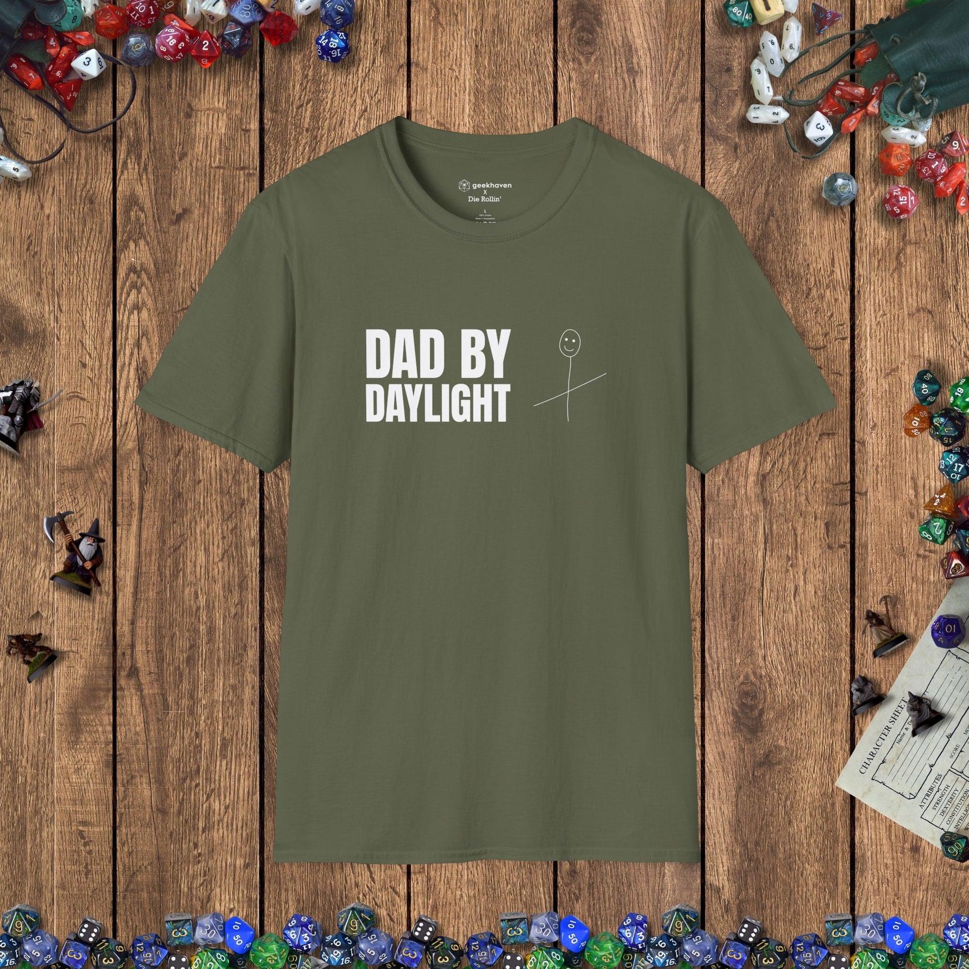 Dad by Daylight Funny Gamer T-shirt - 1 Kid Edition Designed by GeekHaven