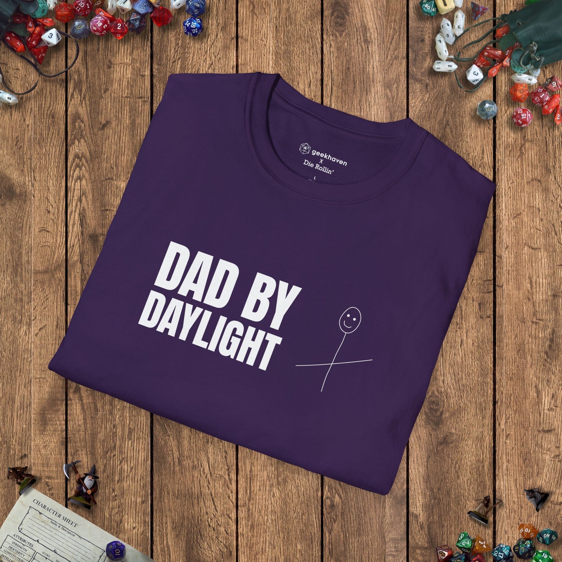 Dad by Daylight Funny Gamer T-shirt - 1 Kid Edition Designed by GeekHaven