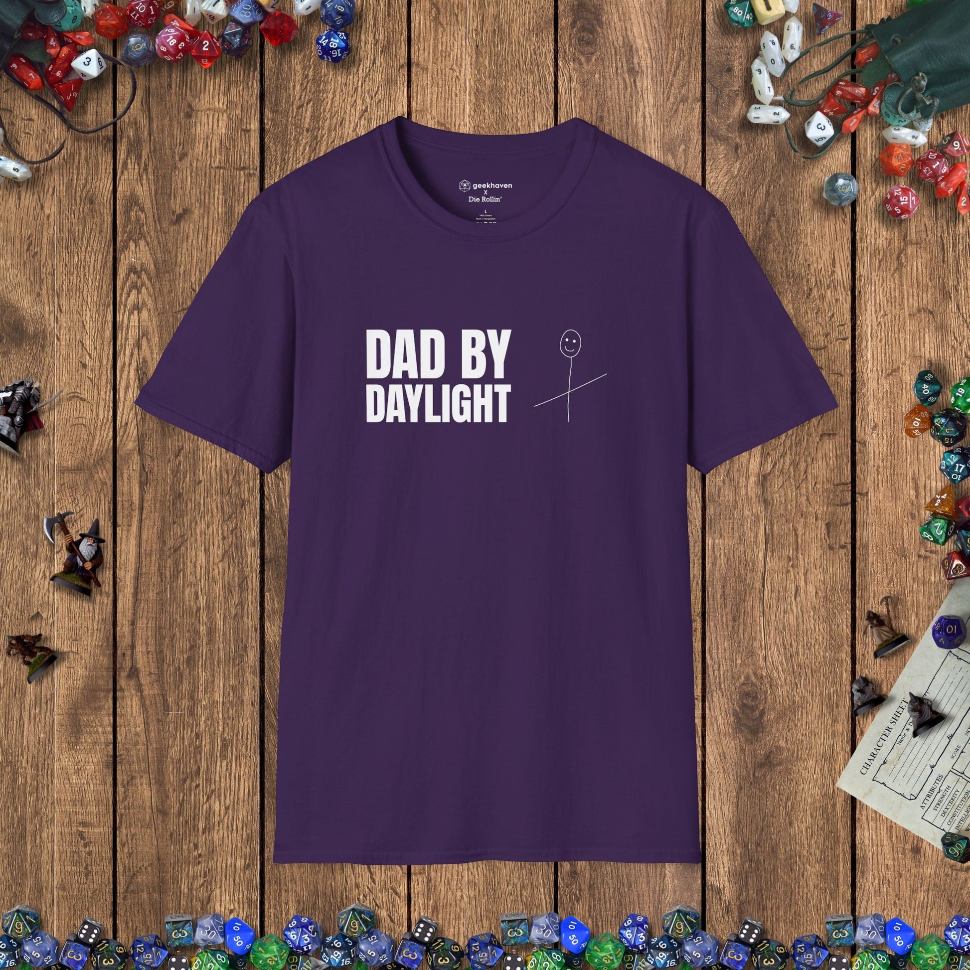 Dad by Daylight Funny Gamer T-shirt - 1 Kid Edition Designed by GeekHaven